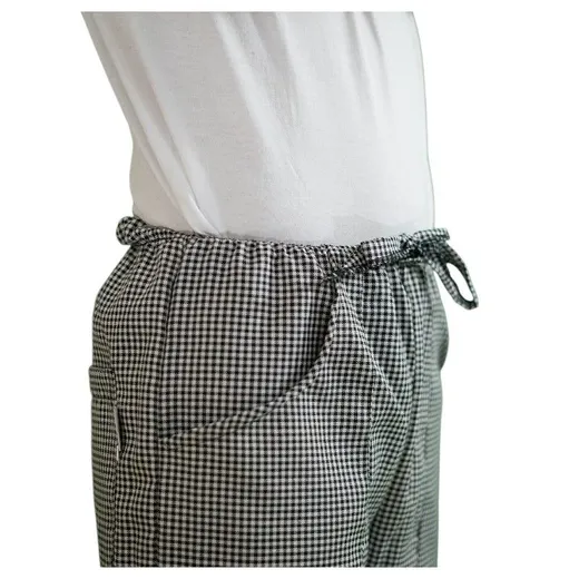 Pantalaccio cuoco quadretti pantalone per cucina con laccio regolazione vita puro cotone unisex