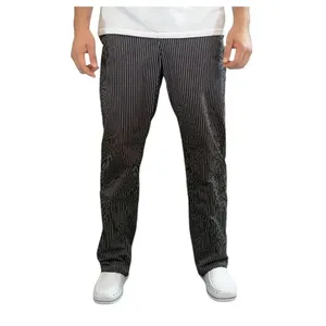 Pantalone cuoco per cucina puro cotone gessato M